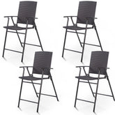 GIANTEX front view of four stools showing compact set and durability