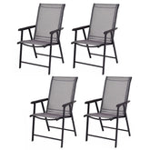 GIANTEX front view open four-chair set showing compact seating and style