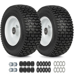 GICOOL front view wheel assembly showing tire and rim, durable flat-free performance
