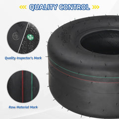 GICOOL close-up of smooth tread for minimal grass damage