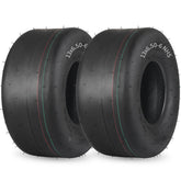 GICOOL front-facing 13x6.50-6 tire pair showing smooth turf benefit