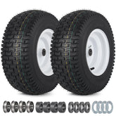 GICOOL front view of wheel pack showing pre-mounted tire and benefits of quick installation