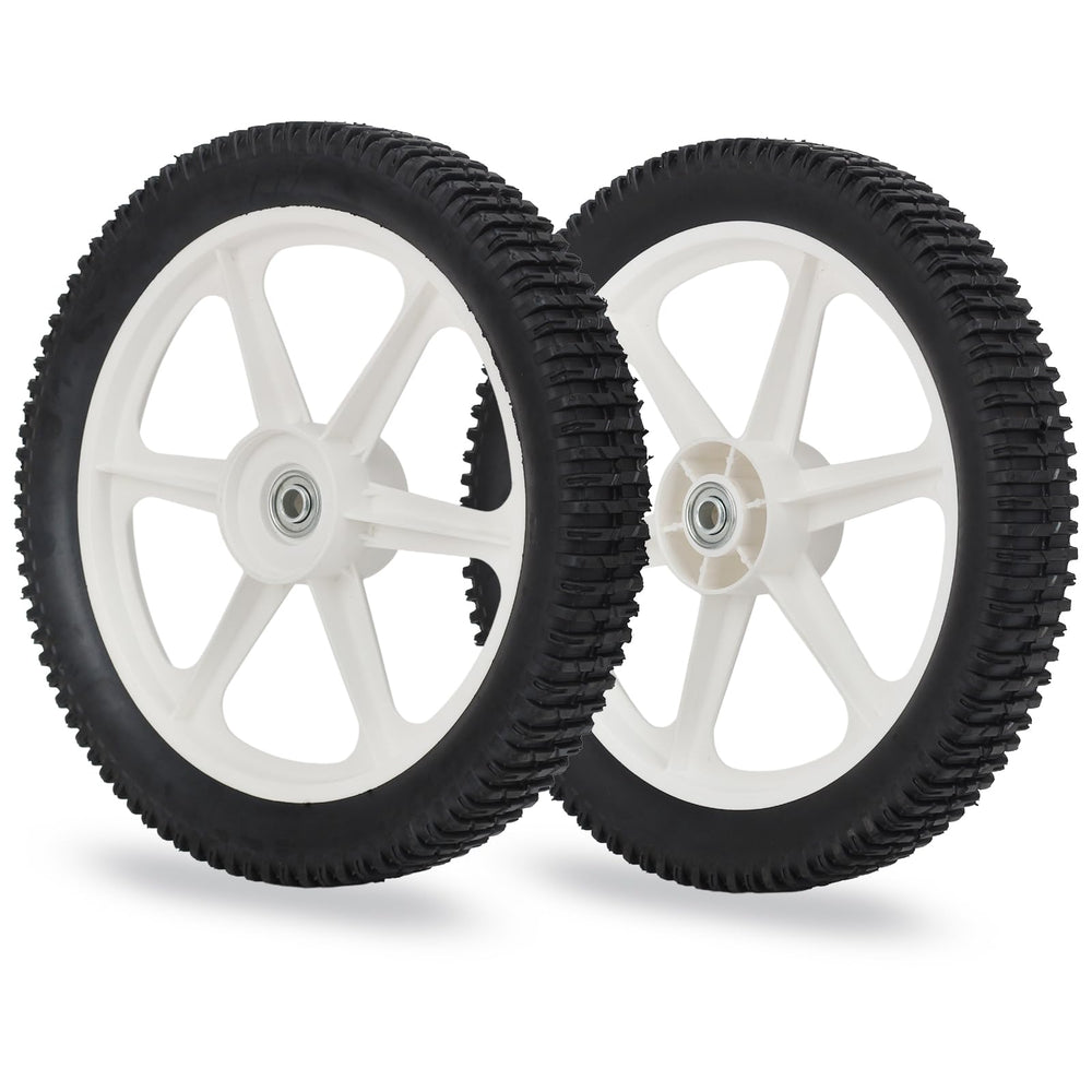 GICOOL front view of replacement wheel showing rubber tread for reliable traction