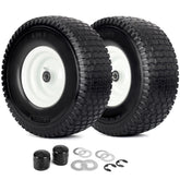 GICOOL front view of tire and wheel assembly showing sturdy rim and hub, long-lasting