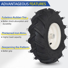 GICOOL tire mounted on axle demonstrating correct fit and stability