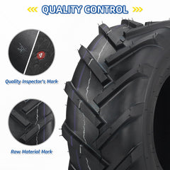 GICOOL close-up of Super Lug tread highlighting turf-friendly grip and reduced ground damage