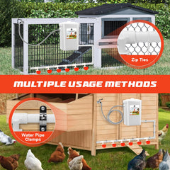 GIFANK drinking cup and outlet detail providing spill-free access for birds