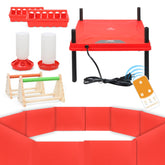 GIFANK front view of full chick starter kit showing components and organized setup benefit