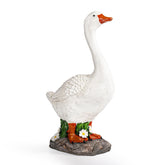GIGALUMI front view of 19-inch goose statue adding curb appeal