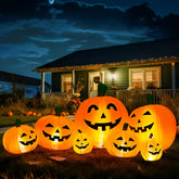 GIGALUMI pumpkin front view showing friendly face and clear curb appeal