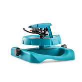 GILMOUR front view of sprinkler showing full unit and base for easy placement