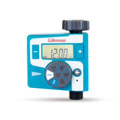 GILMOUR front view of timer showing compact design and single outlet for easy setup