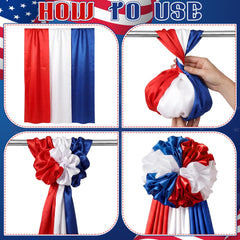 Gilprop hanging on stage backdrop creating a patriotic focal point for ceremonies