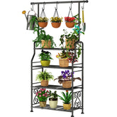 GIOTORENT front view assembled showing sturdy tiers and organized plant display benefit