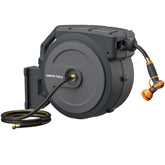 Giraffe Tools front-mounted reel showing tidy storage and space-saving benefit