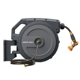 Giraffe Tools front view wall mounted reel showing tidy storage and space saving