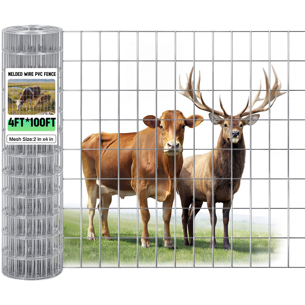 Gisafai front view of 48in x 100ft galvanized wire roll showing full product and finish benefit
