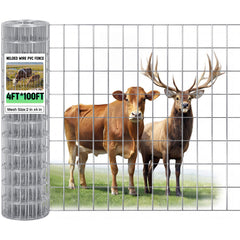 Gisafai front view of 48in x 100ft galvanized wire roll showing full product and finish benefit