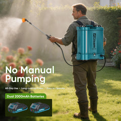 Gisam padded shoulder straps and detachable waist support reduce operator fatigue