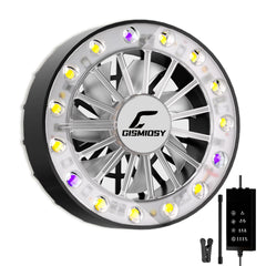 GISMIOSY front view clip-on lamp showing compact design and focused lighting benefit