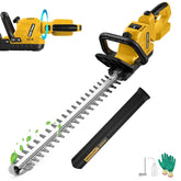 Givilo front view of 22.4 inch hedge trimmer showing full tool and compatibility benefit