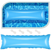 GJQ front view of 4x15Ft pool pillow showing shape and valve benefit winter protection