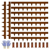 GJWCVL front view of 10-pack corten steel edging shows organized bundle and benefit durable border
