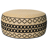 GLADTRAX front view of inflated ottoman showing embroidered finish and stable base