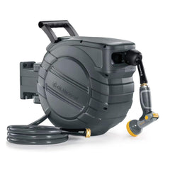 glahoden front reel and hose showing compact storage and easy access