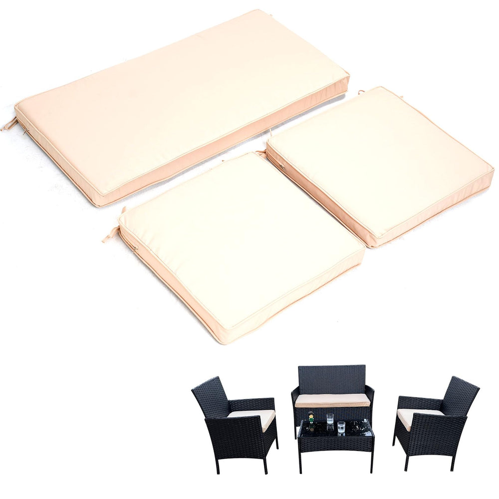 GleamFolly front view of three-piece cushion set showing fit and color