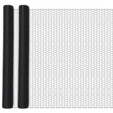 GlikCeil front view of two black galvanized mesh rolls showing product and quantity benefit