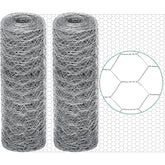 GlikCeil front view of two rolls showing packaged galvanized chicken wire, durable protection