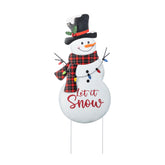 Glitzhome snowman front view showing full design and festive presence
