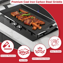 GLOWYE close-up of carbon steel surface highlighting smooth finish and searing benefit