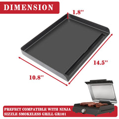 GLOWYE griddle plate edge grooves detail reducing splatter and trapping grease