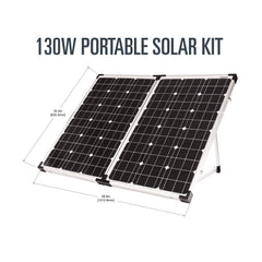 Go Power kit with adjustable legs angled toward sun for improved energy capture benefit