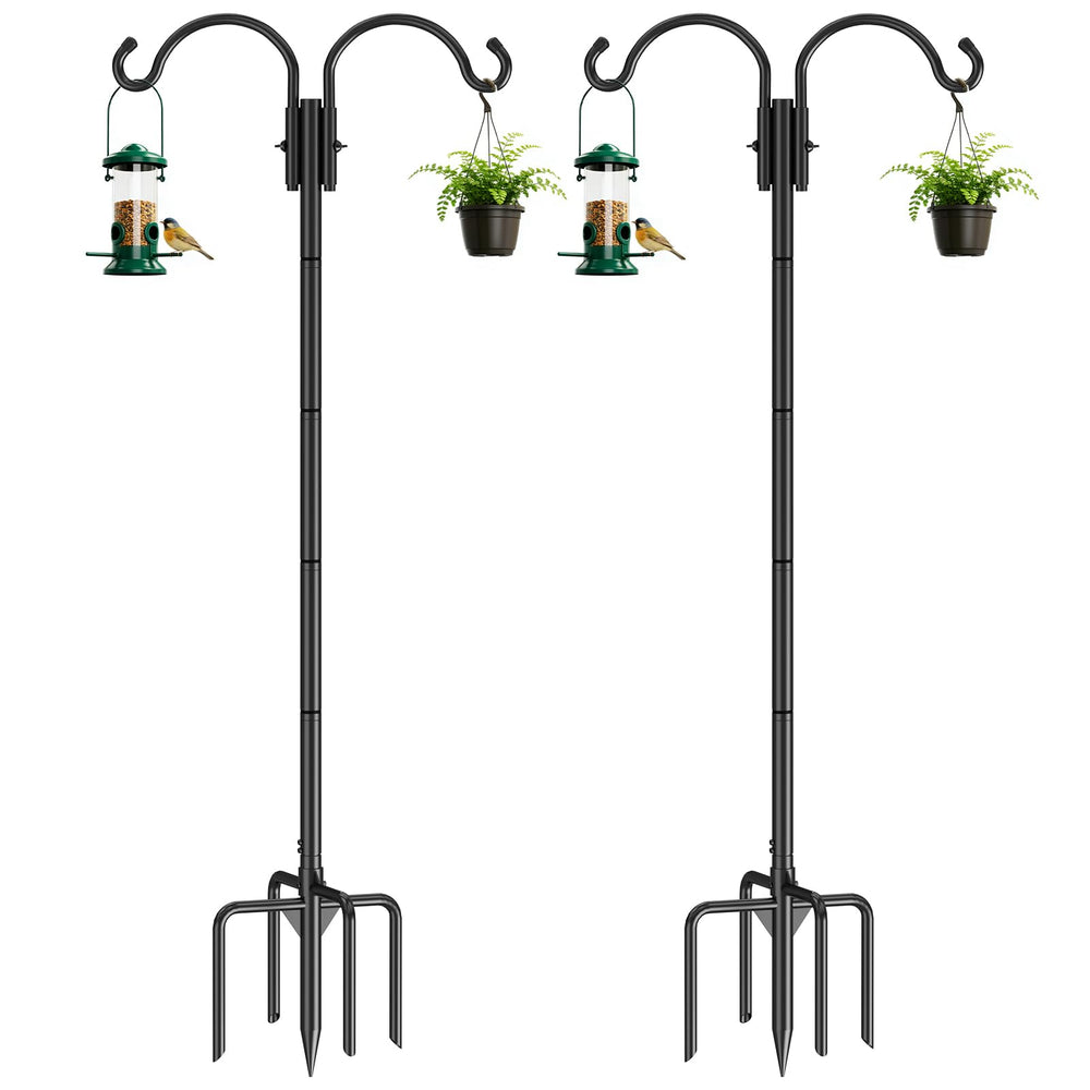 GOFORWILD front view of assembled shepherd hook showing stability and height