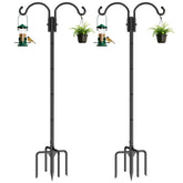 GOFORWILD front view of assembled shepherd hook showing stability and height