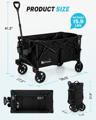 Gonex folded compact size demonstrating easy storage and transport benefit