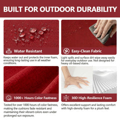 Goodgoods back cushion detail showing concealed zipper and ergonomic handle for easy care