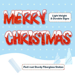Goodies & Cheers close-up of snow-themed print and corrugated plastic durability benefit