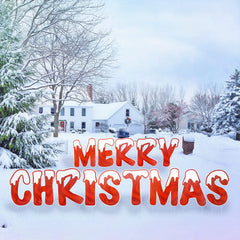 Goodies & Cheers front view of full Merry Christmas letter set showing curb appeal