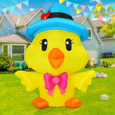 GOOSH front view with blue hat showing cheerful yard focal point