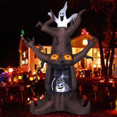 GOOSH front view of 9 ft dead tree inflatable showcasing tall Halloween impact