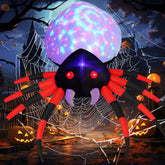 GOOSH front view of inflatable spider showing full 8ft height and lit body benefit