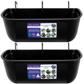 Goovilla front view of feed trough showing shape and capacity benefit
