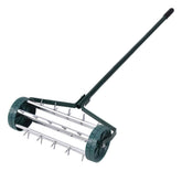 Goplus front view of rolling aerator showing 18-inch drum for efficient coverage