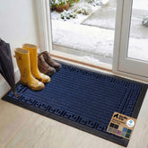 GORILLA GRIP front view navy Greek keys shows durable entry protection