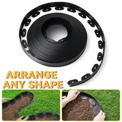 GOTGELIF edging installed in ground creating a clean lawn-to-bed separation benefit