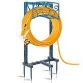Gouisalin front view retro blue showing tidy hose storage and visual appeal